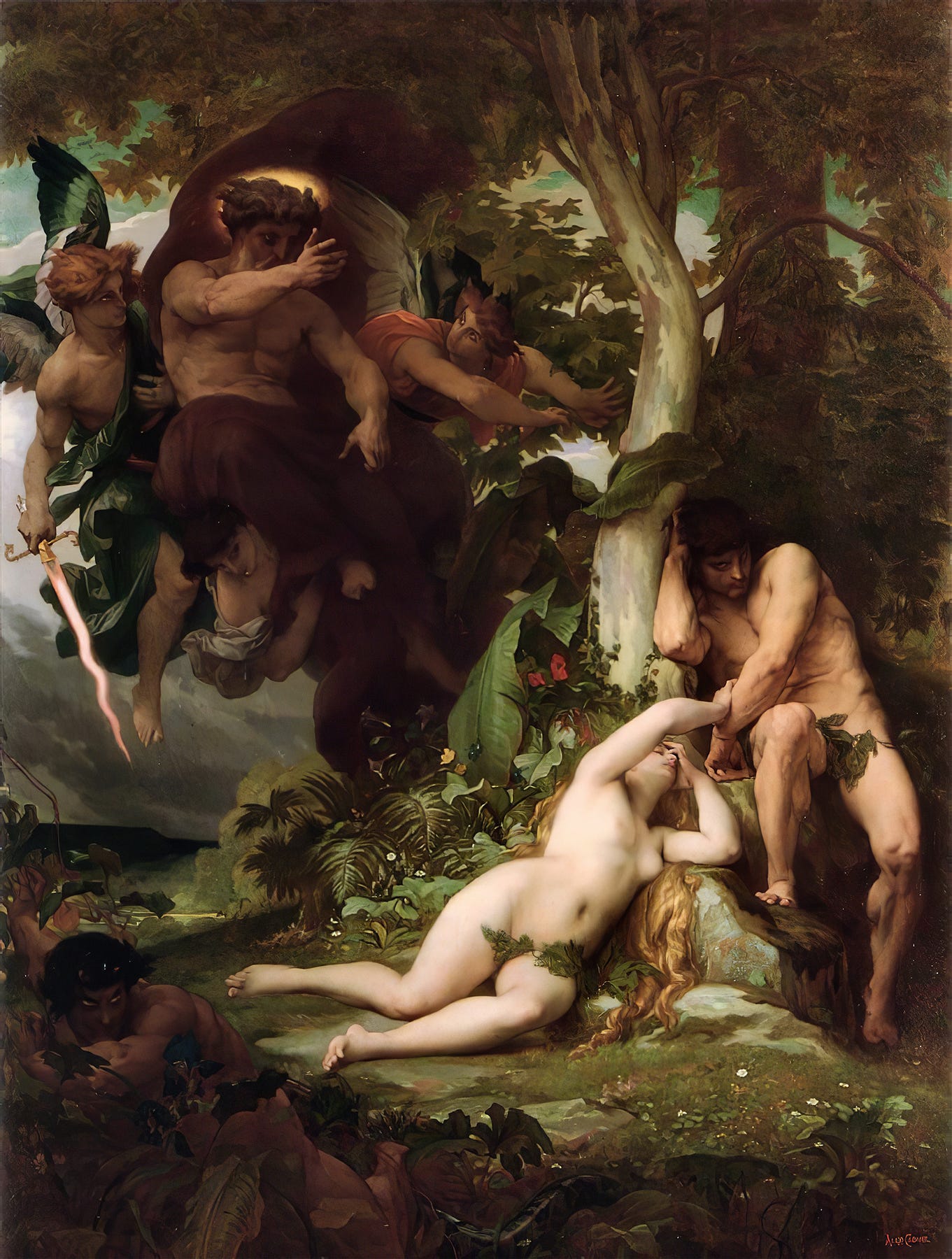The Expulsion Of Adam And Eve From The Garden Of Paradise by Alexandre Cabanel