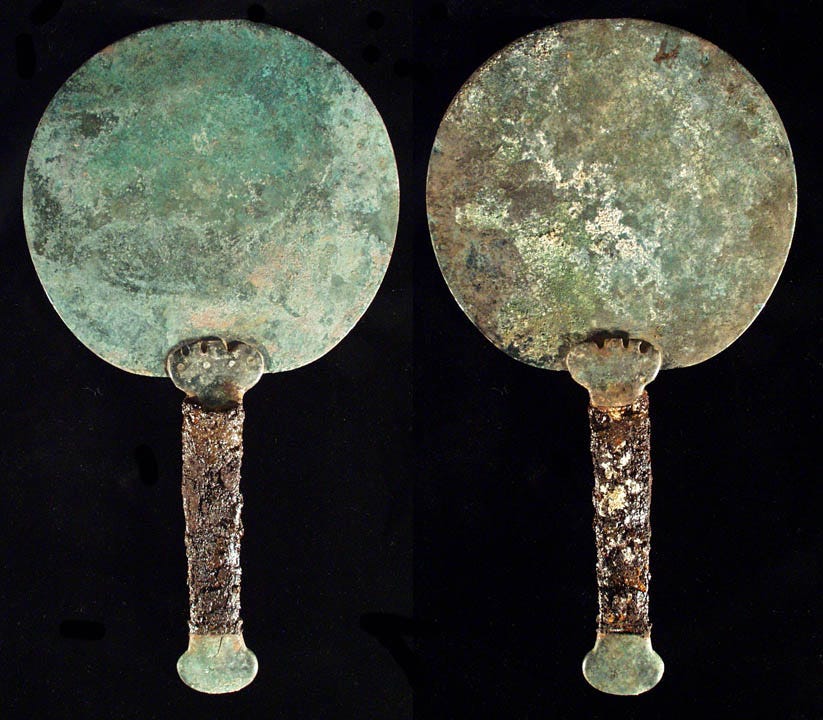Greek Mirrors and other artifacts of antiquities and Medieval times.