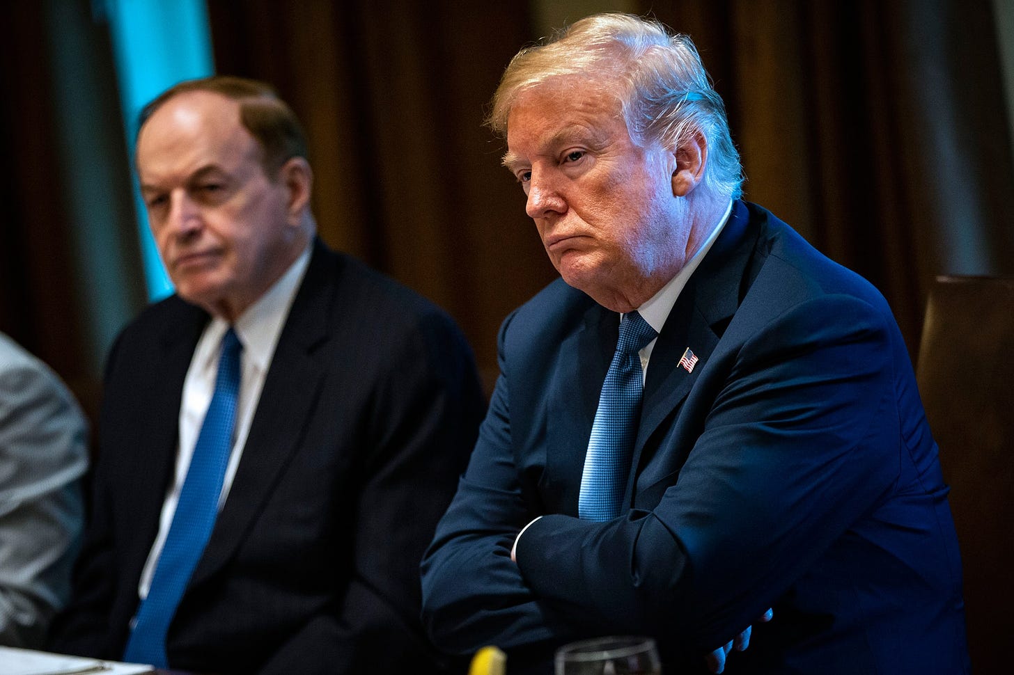 Senator Richard Shelby and Donald Trump in the Cabinet Room at the White House.