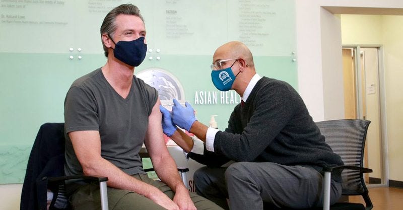 A source close to Gavin Newsom told The Defender the governor experienced an adverse reaction to the Moderna COVID vaccine he received Oct. 27.