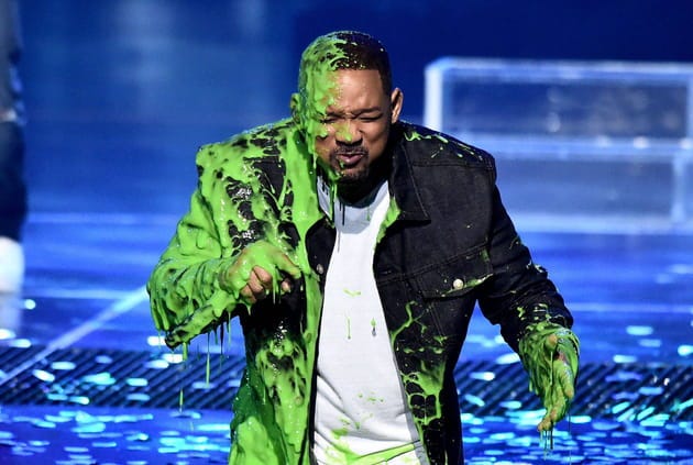 Will Smith se fait asperger de slime lors des Nickelodeon Kids' Choice  Awards
