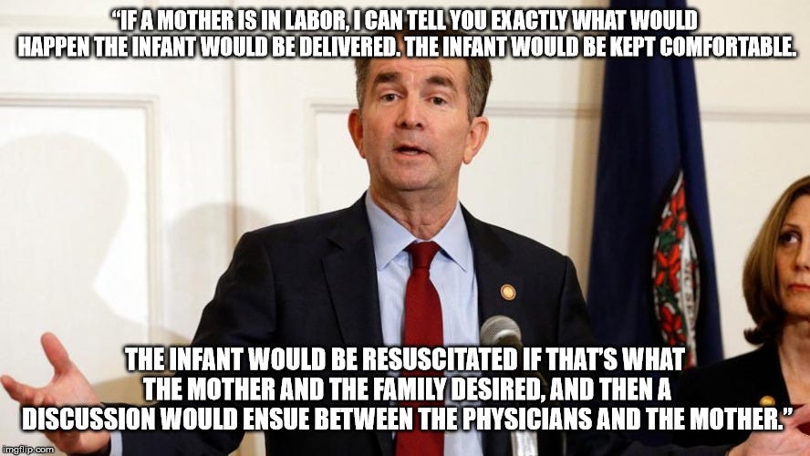Northam On Late Term Abortion - Imgflip