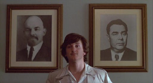 Sean Penn stars as Andrew Daulton Lee, who was convicted of espionage for his involvement in selling U.S. intelligence to the Soviets, in 1985's "The Falcon and the Snowman."