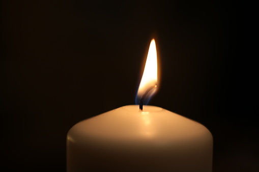 Mourning Candle Of Sadness And Longing Festive Fire Macro Background ...