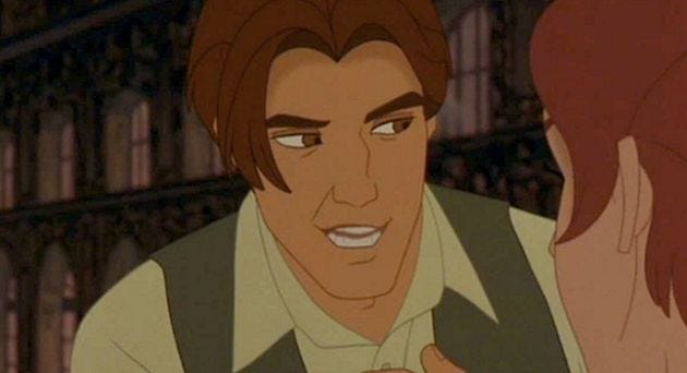 a screencap of the character Dmitri from the animated film Anastasia