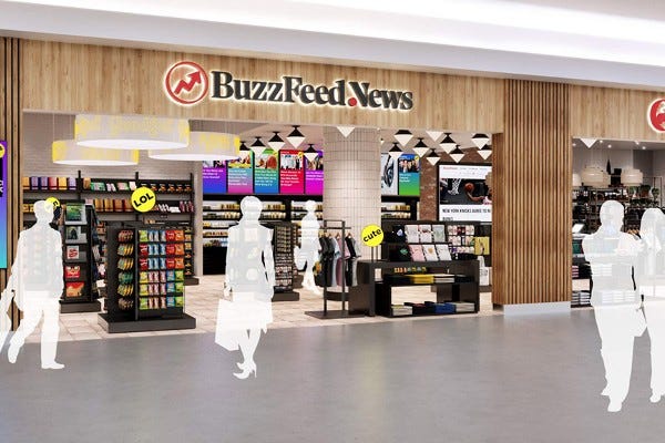 Buzzfeed has teamed up with leading airport retailer Stellar Partners, Inc. to launch BuzzFeed News-branded convenience stores in airports across the U.S. 