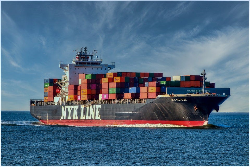 Container Ship, Lake, Ship, Sea, Cargo, Frachtschiff