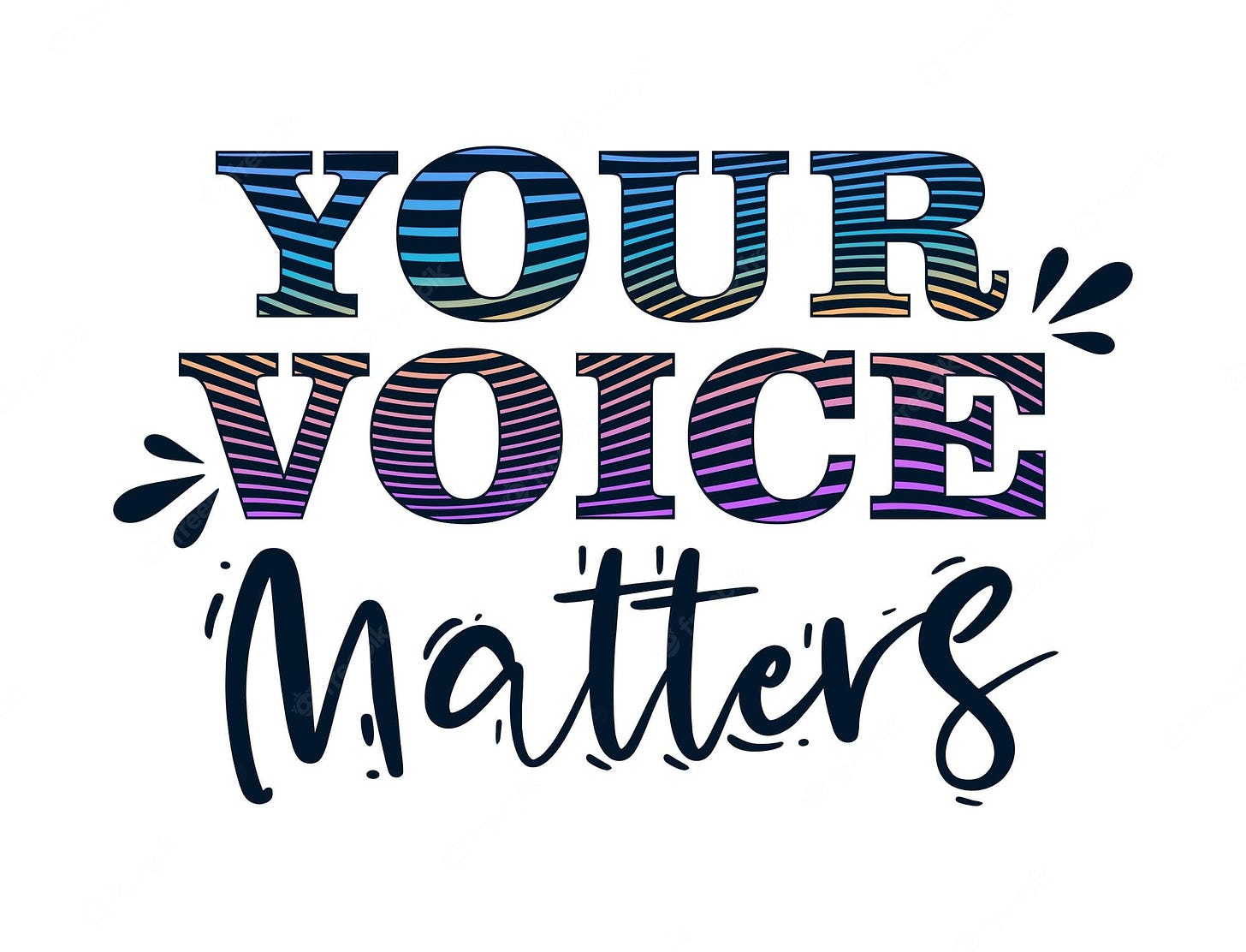 Premium Vector | Your voice matters quote