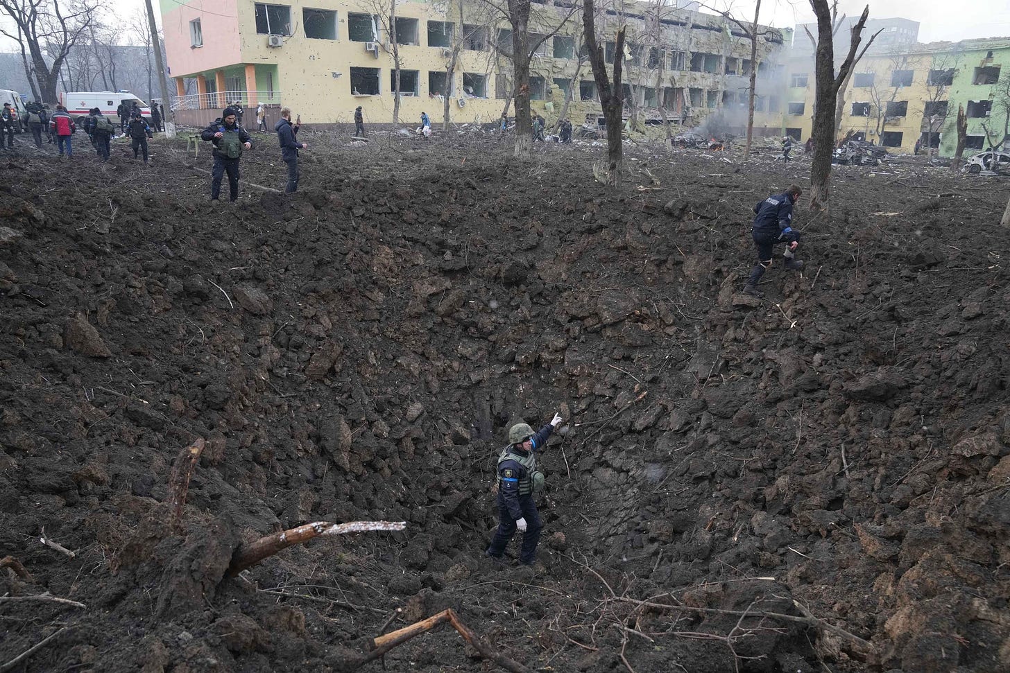 Mariupol Hospital in Ukraine destroyed by Russian bomb attack