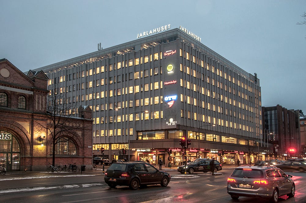 Spotify HQ in 61 Birger Jarlsgatan, Stockholm, Sweden