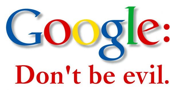 Google "Don't be evil" Code of Conduct erased - Let's get it back!
