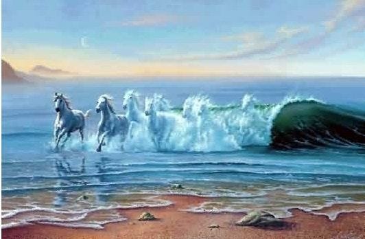 Horses running in water | Art | Pinterest | Running, Horses and Water