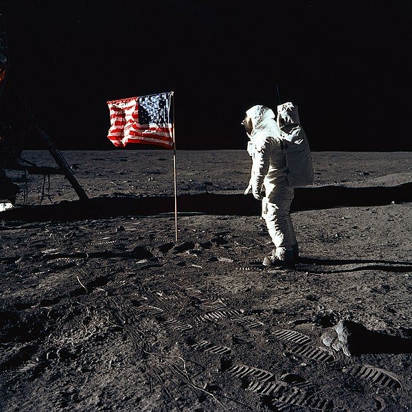 File:Buzz Aldrin and the U.S. Flag on the Moon (9460188482).jpg