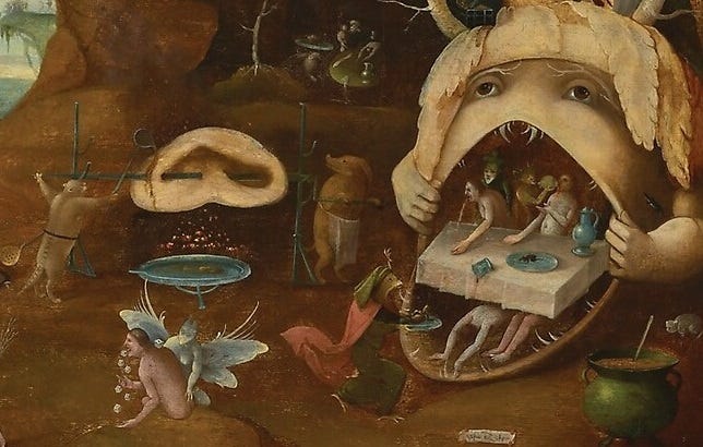 The Vision of Tondale - by a follower of Hieronymus Bosch, c. 1485 [fragment]