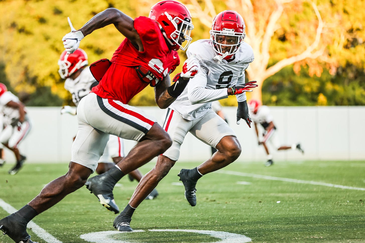 During the Bulldogs’ practice session in Athens, Ga., on Tuesday, Nov. 16, 2021. (Photo by Tony Walsh) During the Bulldogs’ practice session in Athens, Ga., on Tuesday, Nov. 16, 2021. (Photo by Tony Walsh)