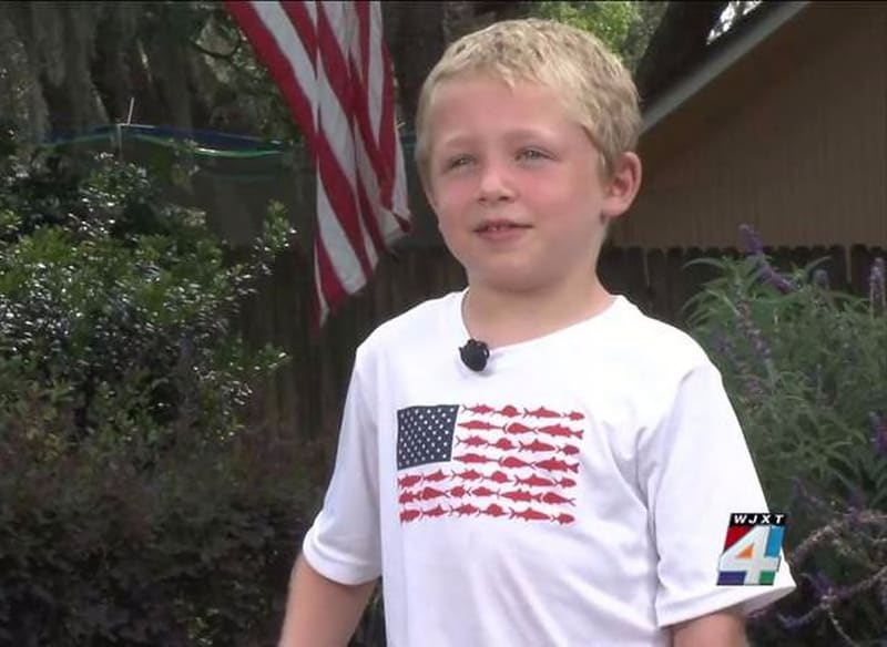 A 7-year-old boy in Florida is being hailed a hero after he swam ashore to get help when his sister and dad got swept away by a current.