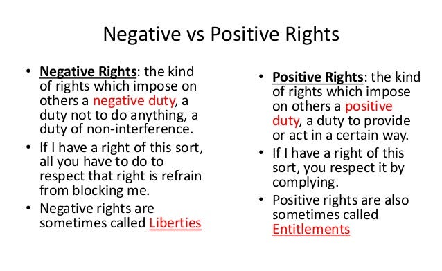 Positive Rights vs Negative Rights