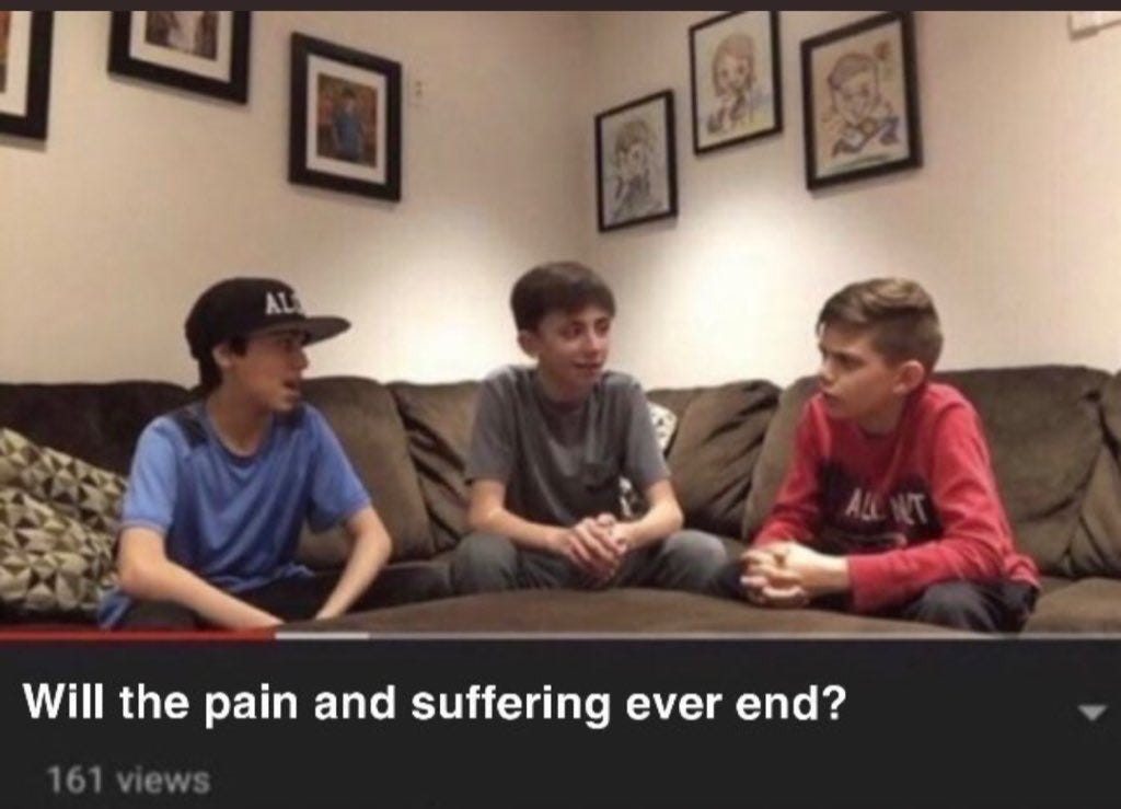 reactions on Twitter: &quot;boys youtube video will the pain and suffering ever  end https://t.co/SdC0dujBBD&quot; / Twitter