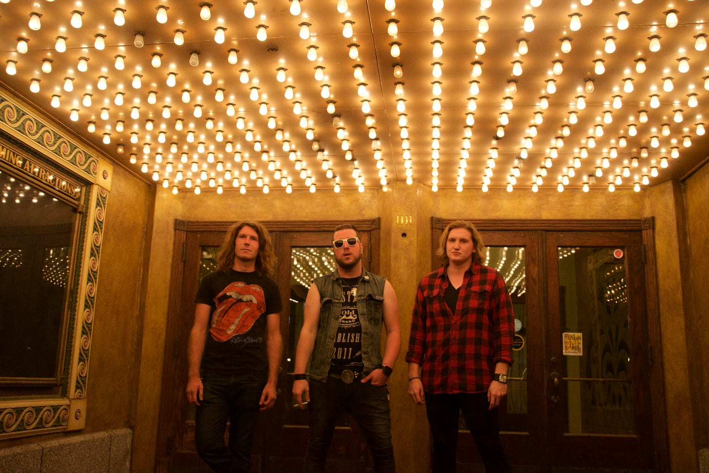 The Prowlers out of Indianapolis IN. L-R, Andrew DeVoe, Memphis Drake, and Thor, before their set at Radio Radio.