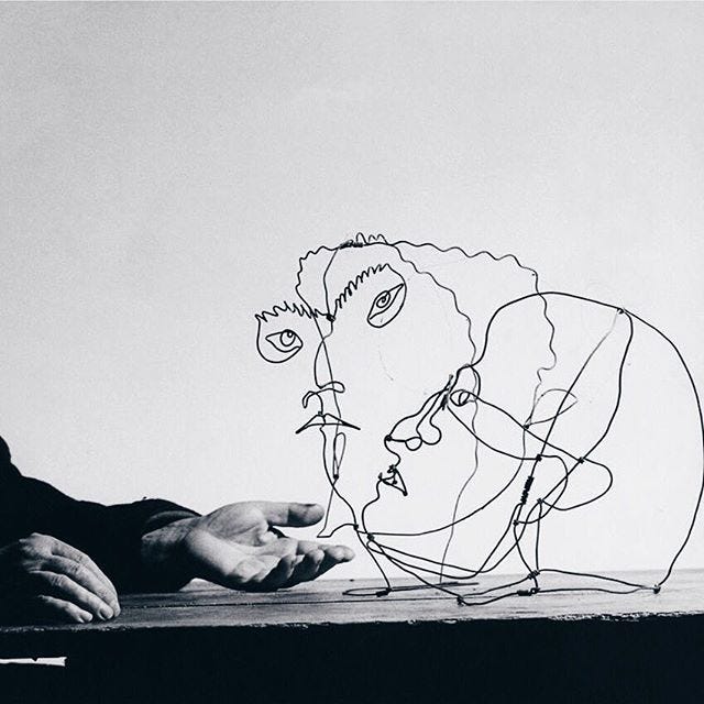 Repost @therow | Alexander Calder with 'Edgar Varese' & 'Untitled', 1963. |  Sculpture art, Alexander calder, Illustration art