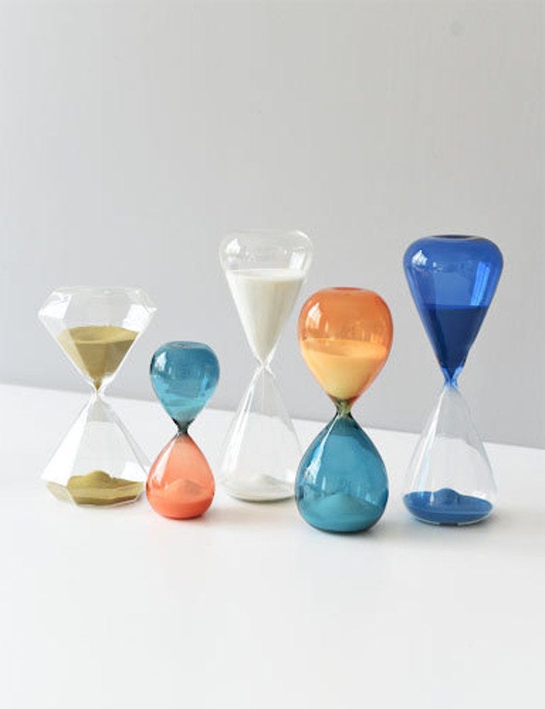 Artsy sand hour glass-sand hour glass timer-Sand Hour Glass image 1