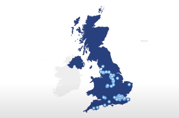 Locations of Participating Organizations in the NHS Staff Passport Program