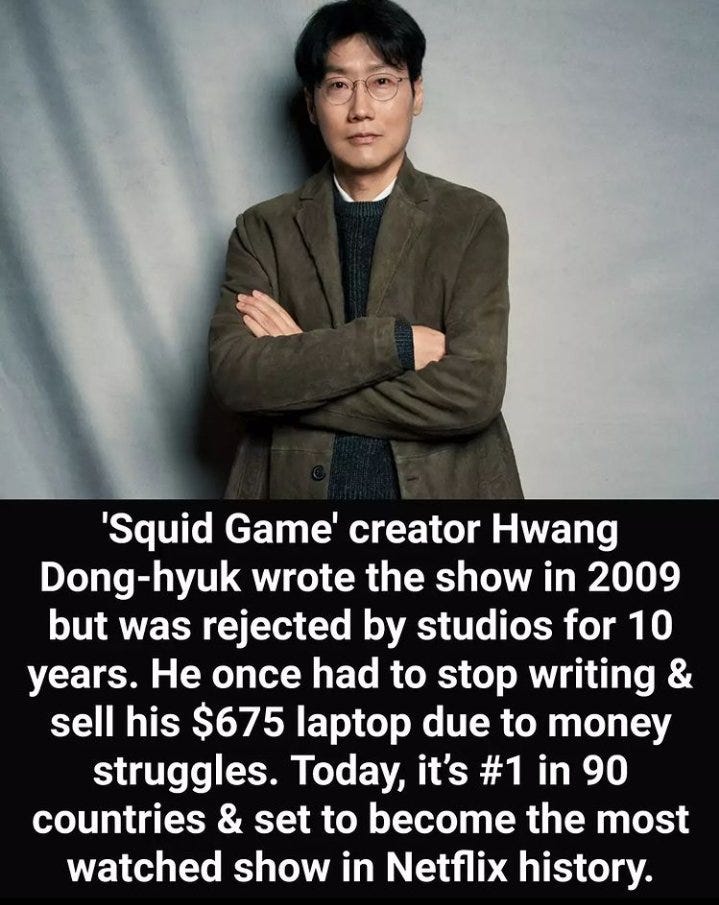 An internet meme about Squid Game