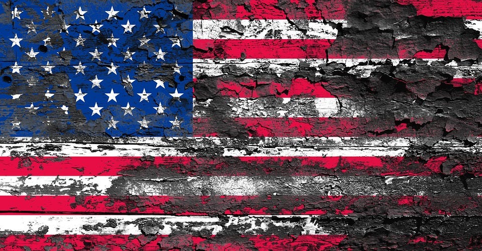 America, Usa, Banner, Flag, American, Old, Weathered