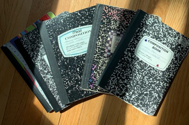Five composition notebooks