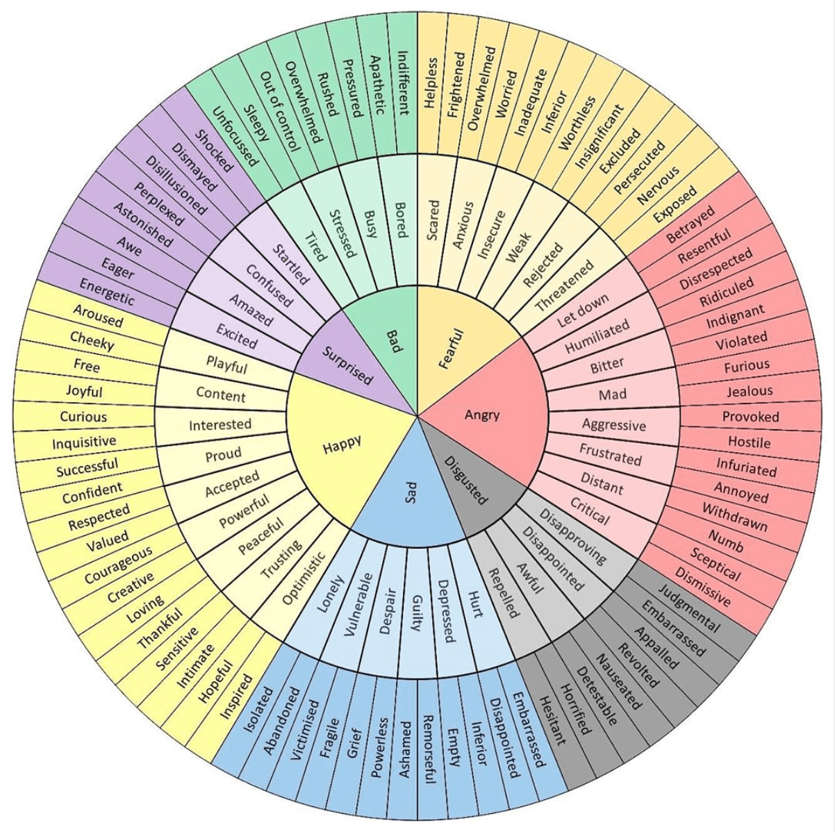 Emotion Wheel: What It Is and How to Use It | Fairygodboss