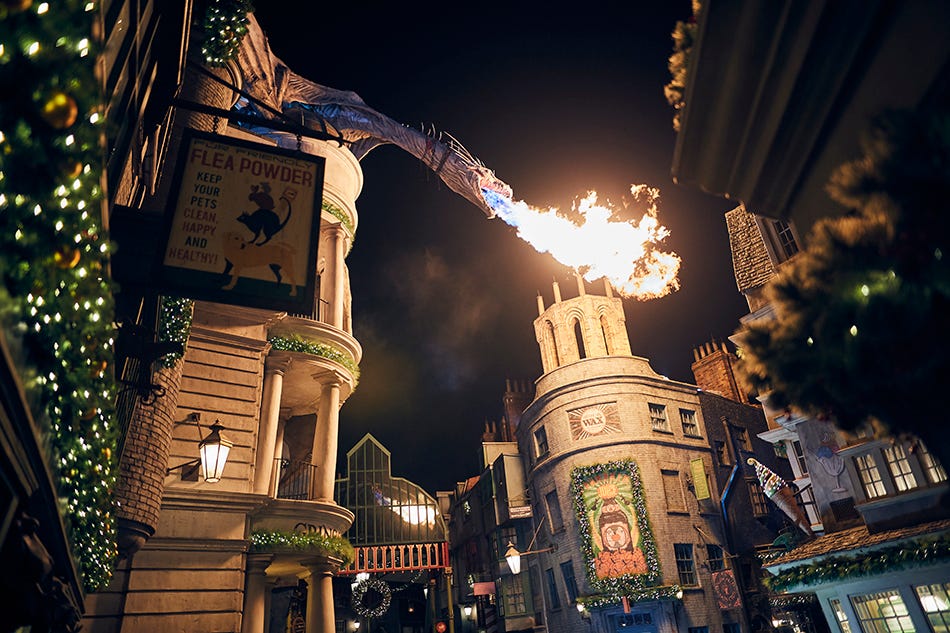 Christmas in The Wizarding World of Harry Potter - Diagon Alley Universal Orlando