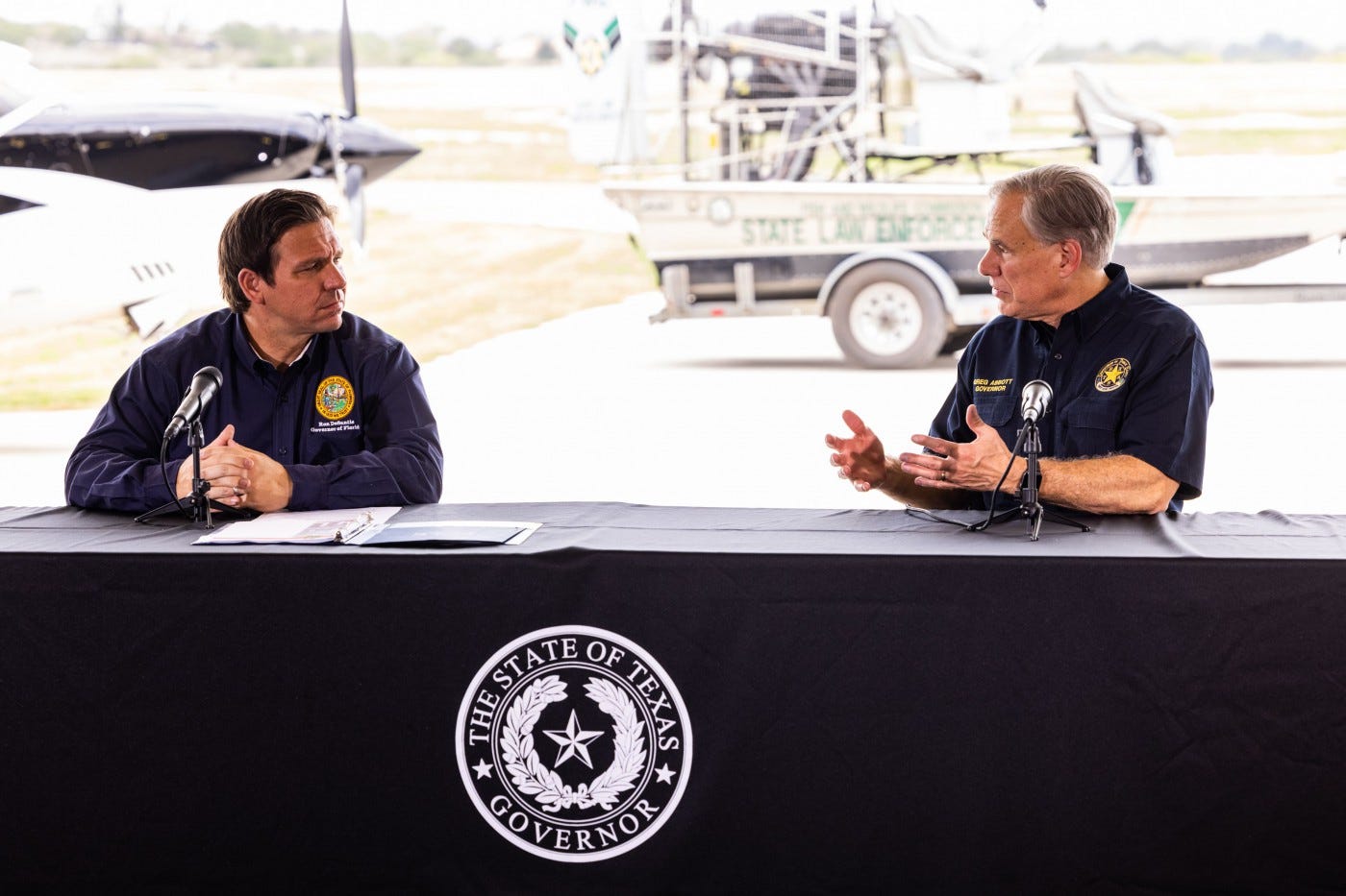 Governor Abbott Hosts Florida Governor DeSantis For Border Security  Briefing In Del Rio | Office of the Texas Governor | Greg Abbott
