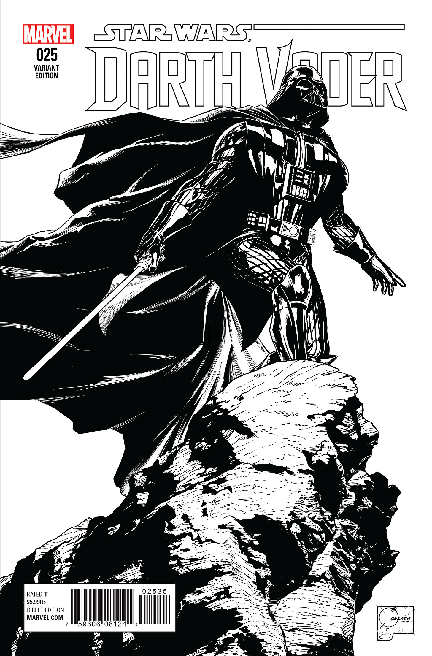 JUN160935 - DARTH VADER #25 QUESADA SKETCH VAR - Previews World