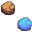 two stones in 64x64 image