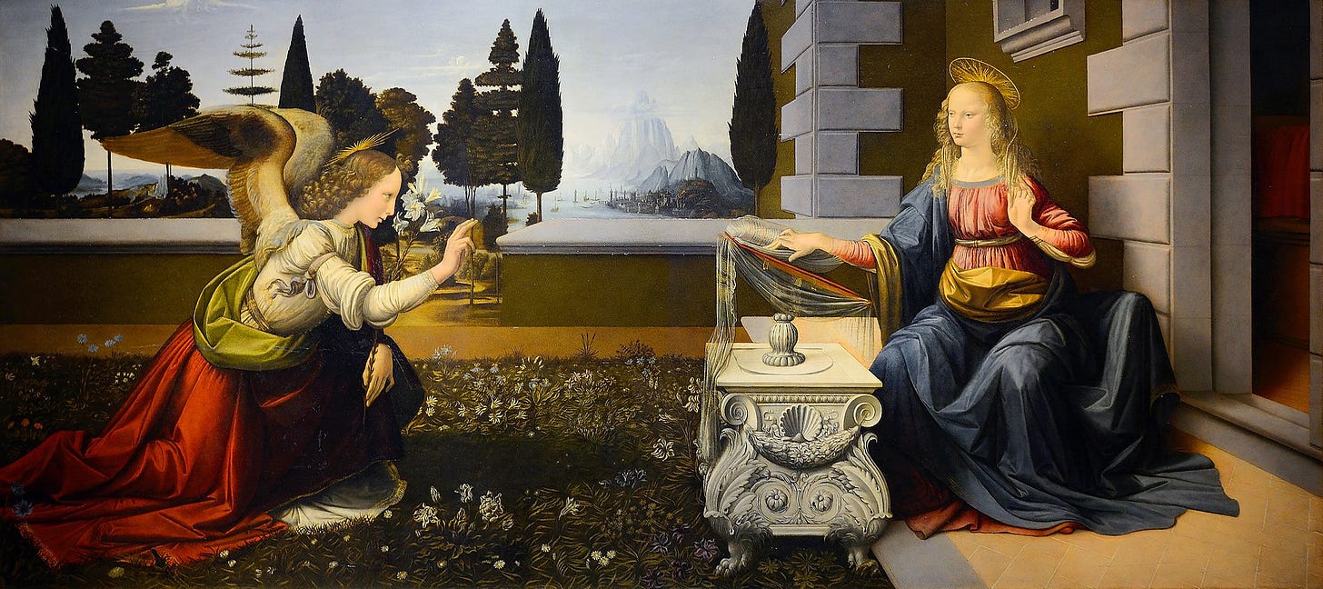 Annunciation (Leonardo) (cropped).jpg