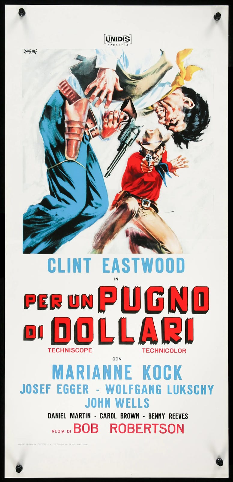 The original film poster for Sergio Leone's "A Fistful of Dollars"