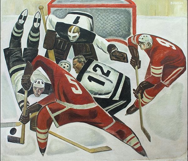 «Хокей» (1966, полотно, олія), Віктор Рижих, Україна ...