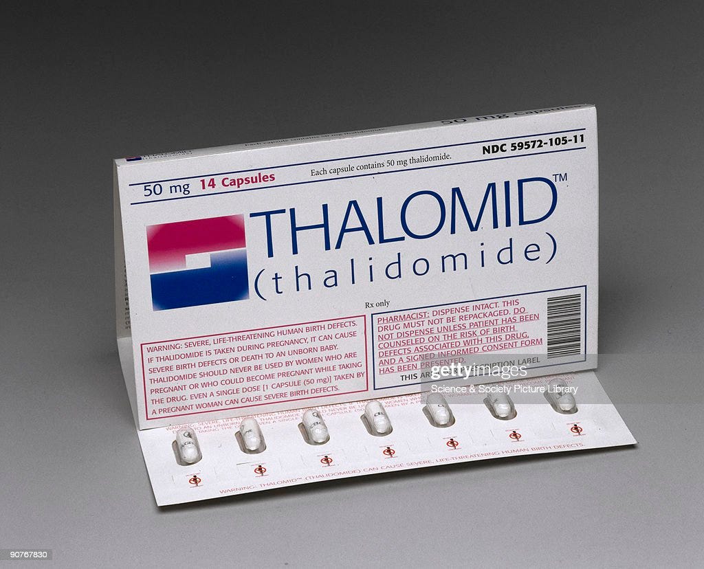 Thalomid (thalidomide) capsules, 1999.