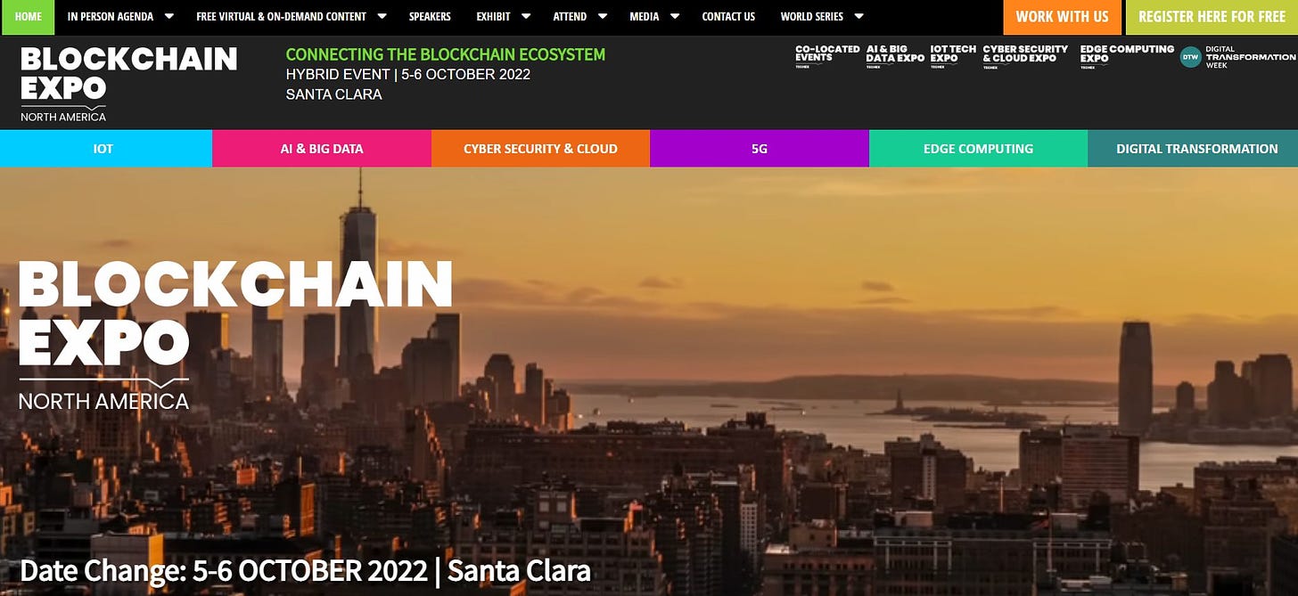Blockchain Expo 2022 North America