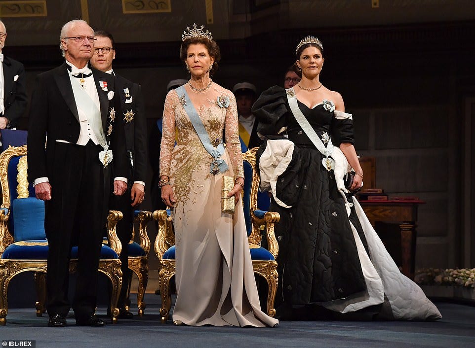 Image result for crown princess victoria nobel prize 2019