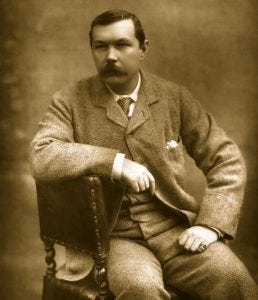 Photo of Sir Arthur Conan Doyle.