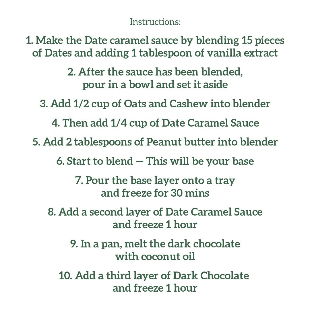 how to make a vegan Snickers bar