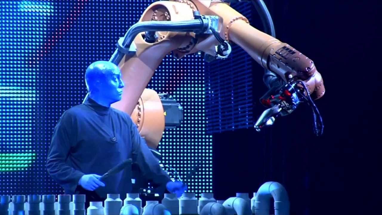 Blue Man Group and KUKA Industrial Robots for Factory Automation - YouTube