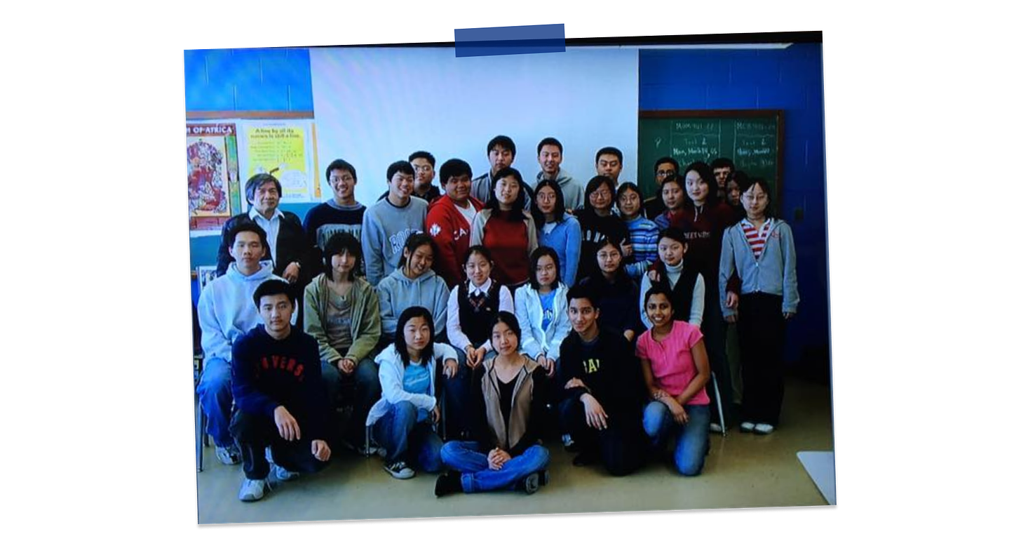 Group of students and Jing Jing Tan posing for the camera.