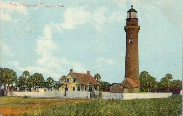 Vintage Postcard Mayport Lighthouse