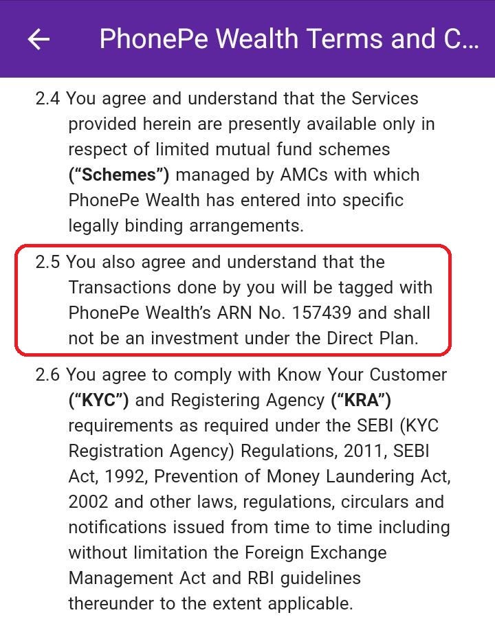 PhonePe Wealth Terms & Conditions