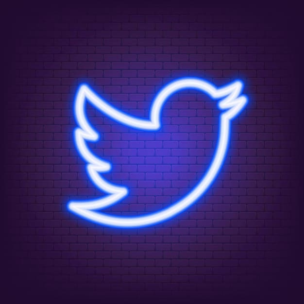 Premium Vector | Twitter neon logo. twitter icon. social media icons.  realistic twitter app set. logo. vector. zaporizhzhia, ukraine - july 24,  2021