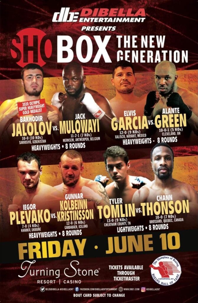 Olympic Gold Medalist Bakhodir Jalolov Takes On Heavyweight Prospect Jack  Mulowayi In SHOBOX: THE NEW GENERATION® On June 10 - Abbeyfeale Golf Club