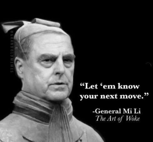 May be an image of 1 person and text that says '"Let 'em know your next move." -General Mi Li .”of The Woke'