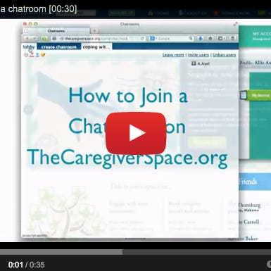 How to join a chat on TheCaregiverSpace.org